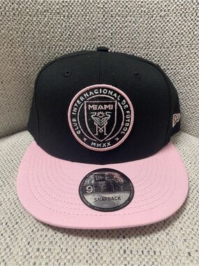 New Era Miami Inter Miami CF Black and Pink 9FIFTY Snapback Hat